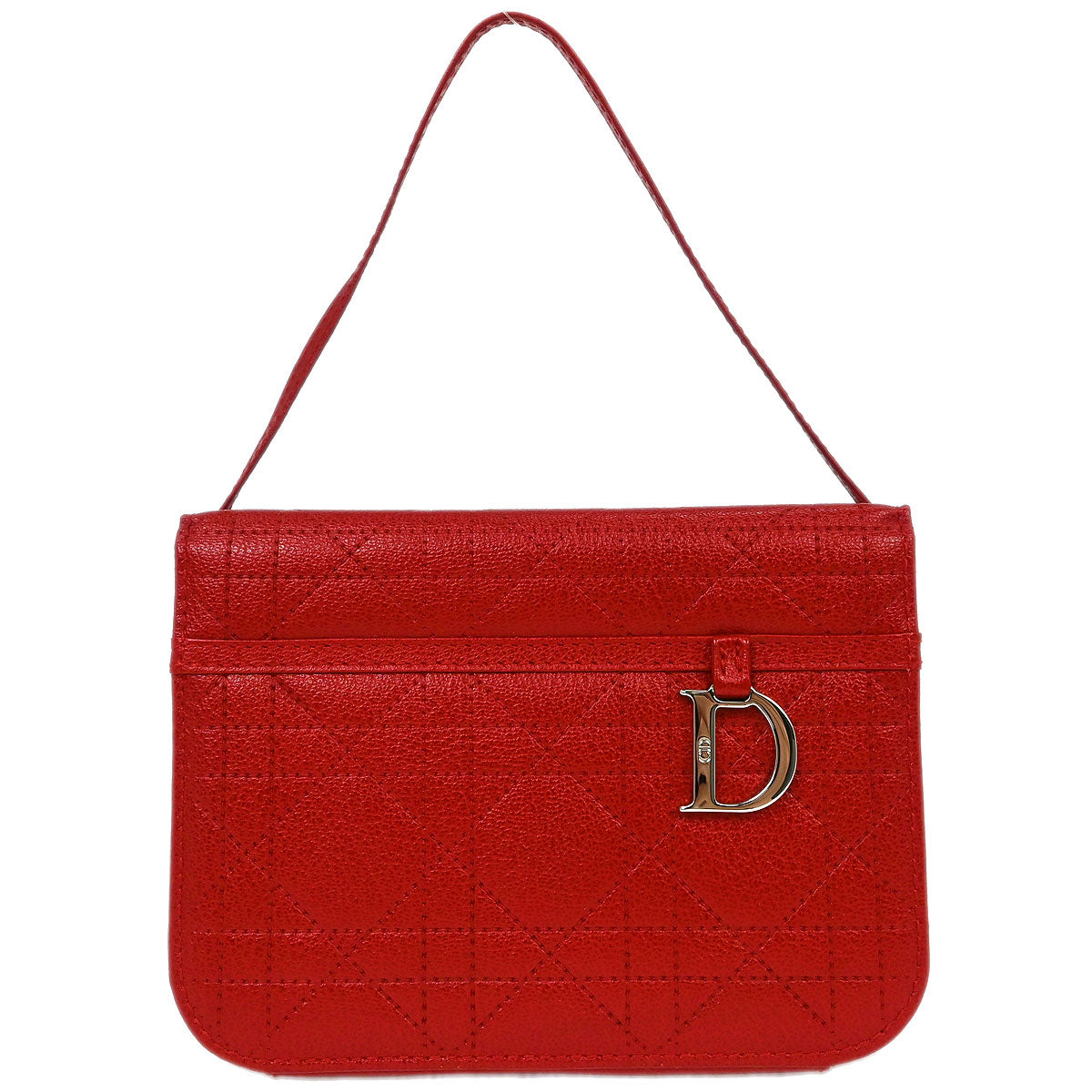 Christian Dior Red Cannage Vanity Handbag