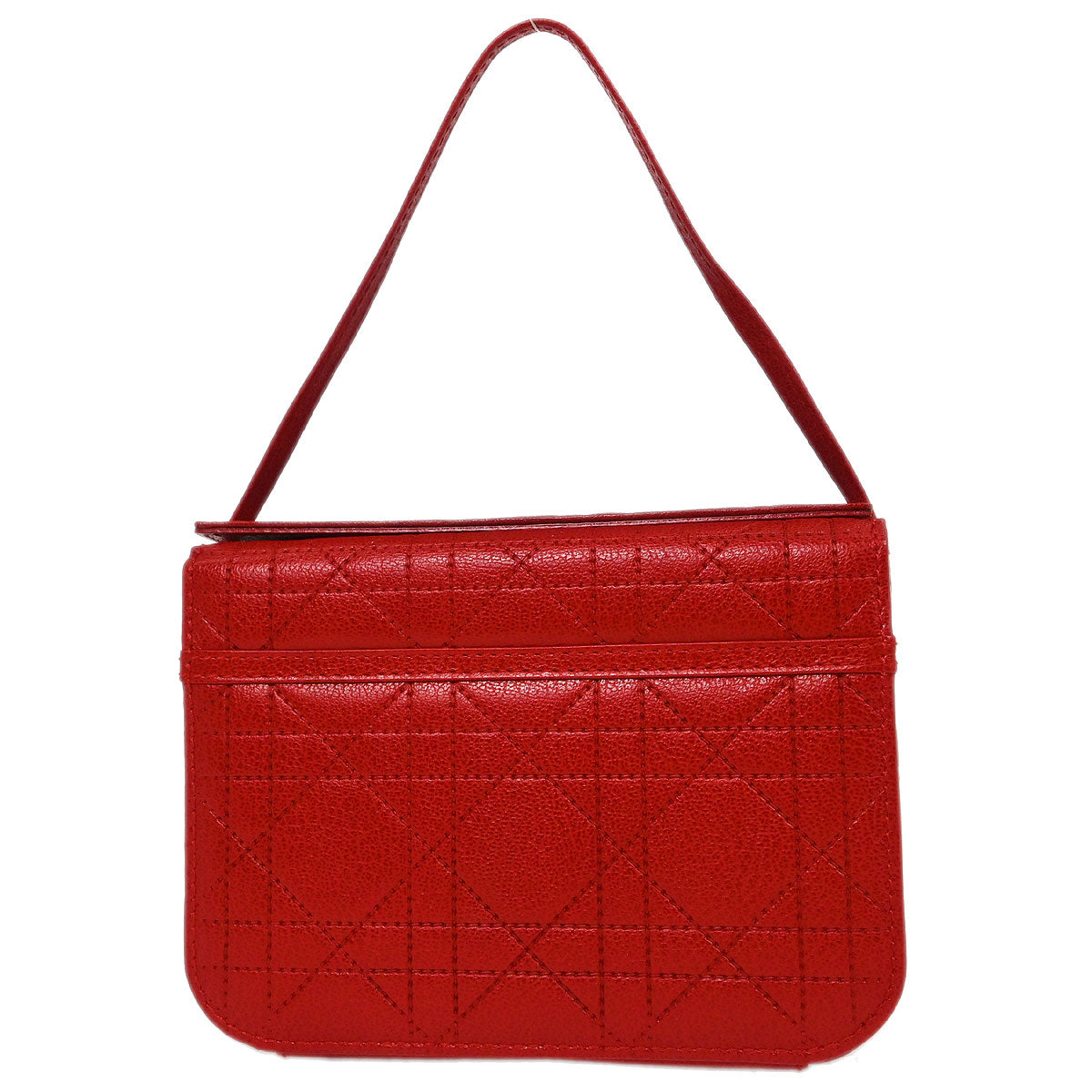 Christian Dior Red Cannage Vanity Handbag
