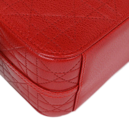 Christian Dior Red Cannage Vanity Handbag