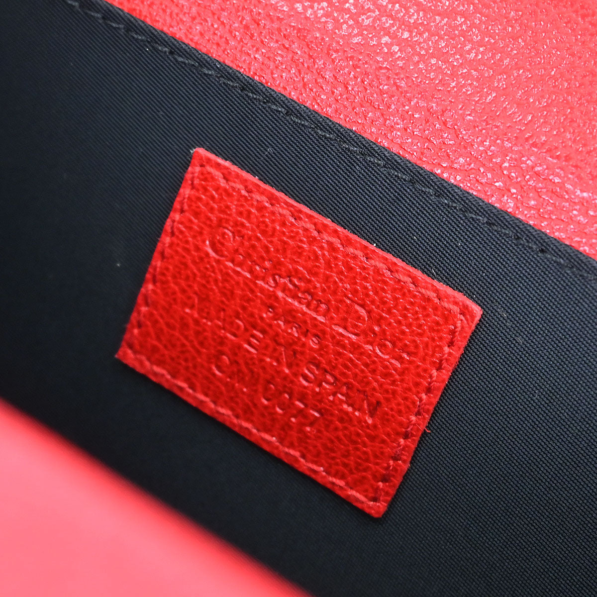Christian Dior Red Cannage Vanity Handbag