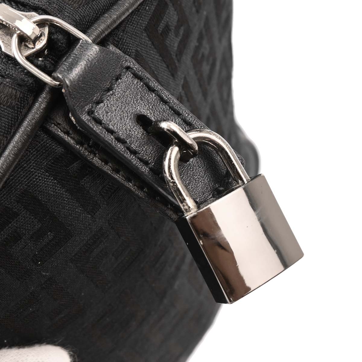 Fendi Black Canvas Zucchino Handbag
