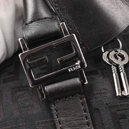 Fendi Black Canvas Zucchino Handbag