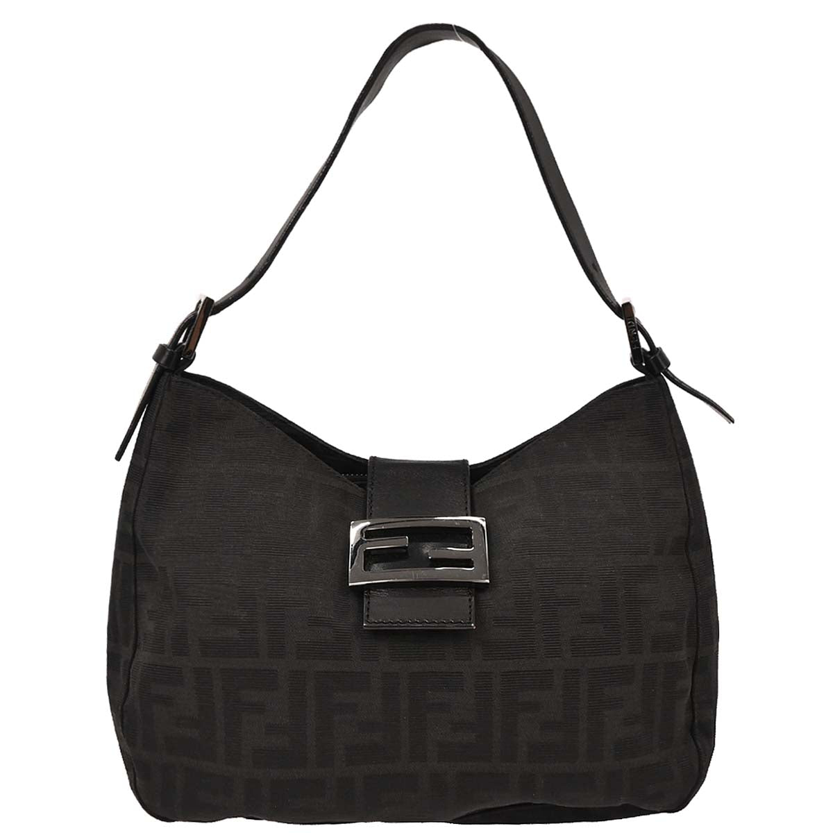 Fendi Black Canvas Zucca Handbag