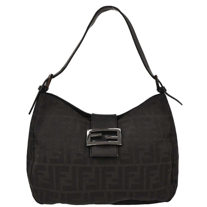 Fendi Black Canvas Zucca Handbag