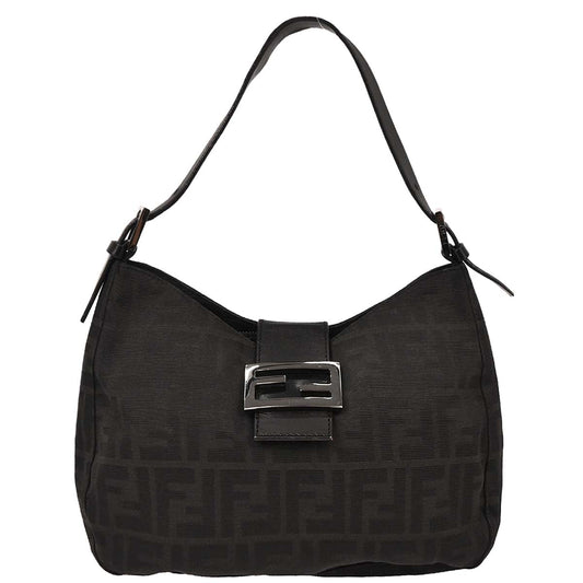 Fendi Black Canvas Zucca Handbag