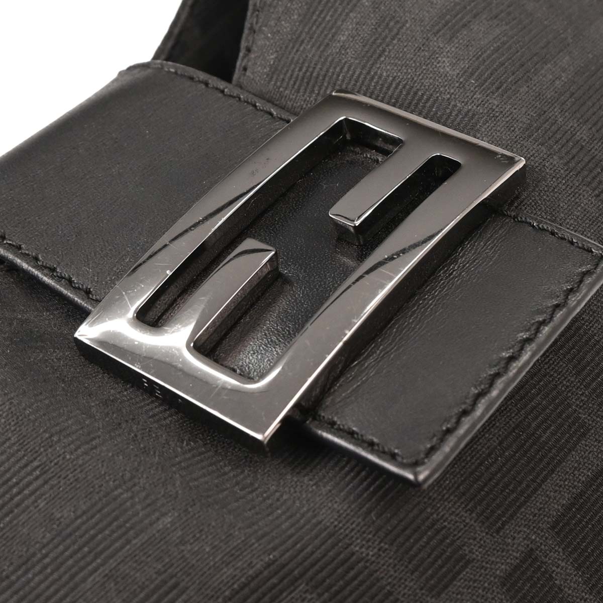 Fendi Black Canvas Zucca Handbag