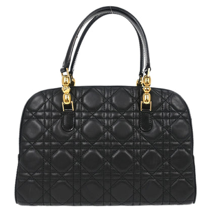 Christian Dior Black Lambskin Malice Cannage Handbag