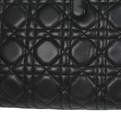 Christian Dior Black Lambskin Malice Cannage Handbag
