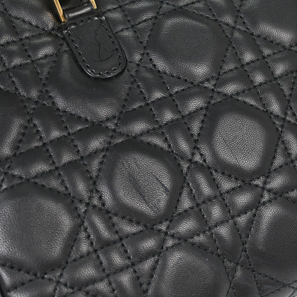Christian Dior Black Lambskin Malice Cannage Handbag