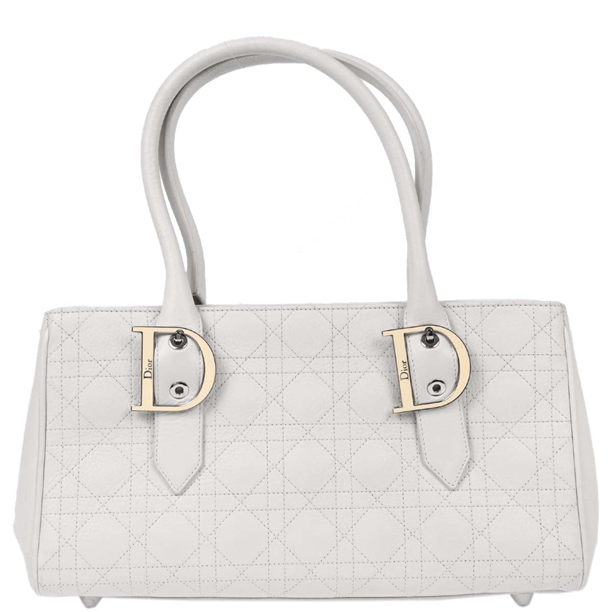 Christian Dior White Leather Handbag