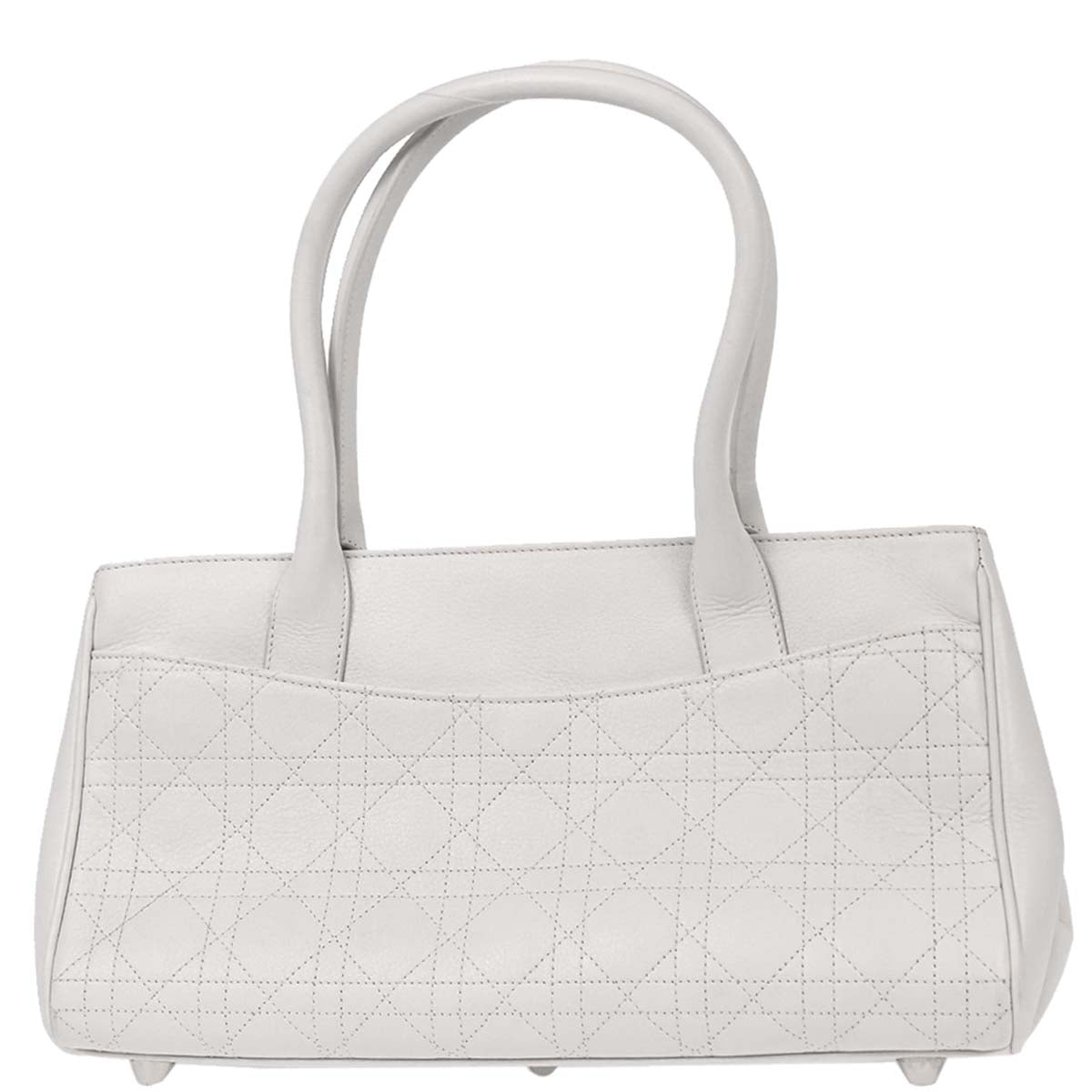 Christian Dior White Leather Handbag