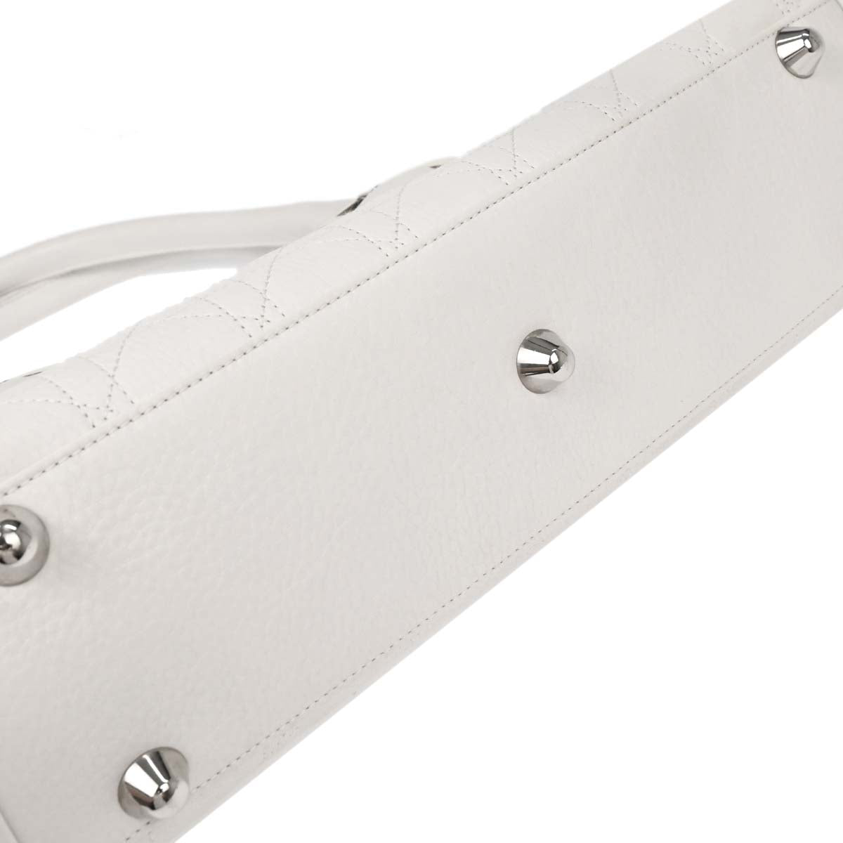 Christian Dior White Leather Handbag
