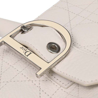 Christian Dior White Leather Handbag