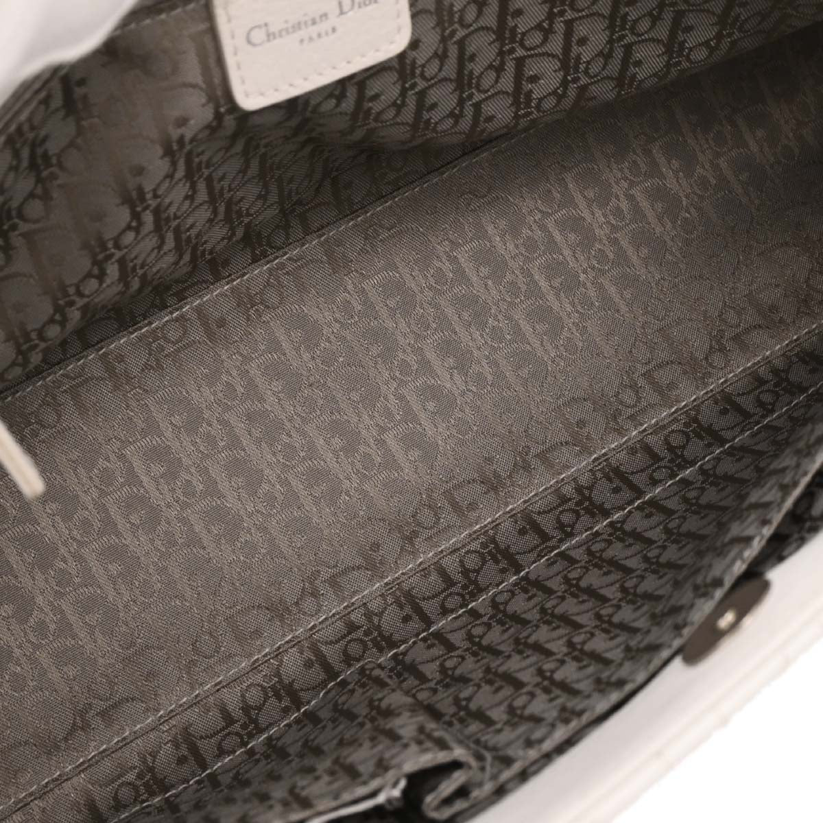 Christian Dior White Leather Handbag