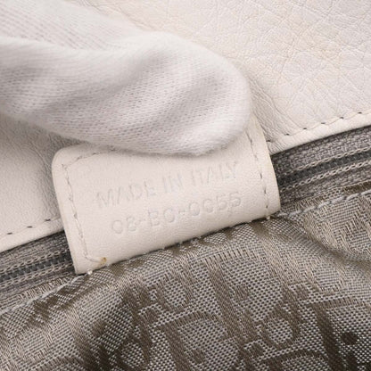 Christian Dior White Leather Handbag