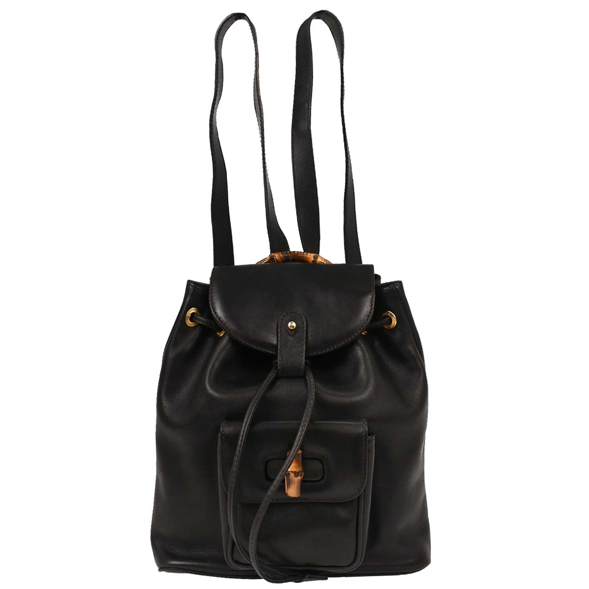 Gucci Black Bamboo Backpack