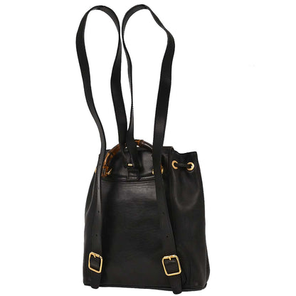Gucci Black Bamboo Backpack