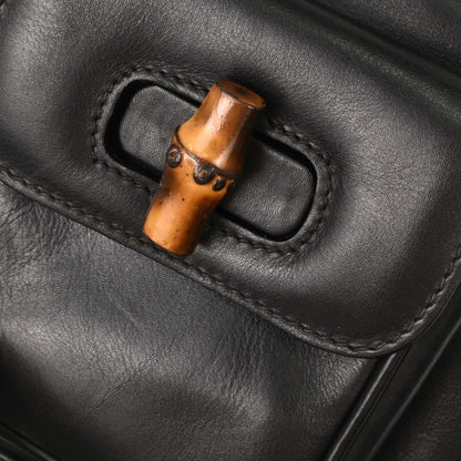 Gucci Black Bamboo Backpack