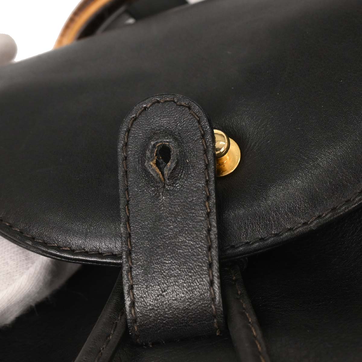Gucci Black Bamboo Backpack
