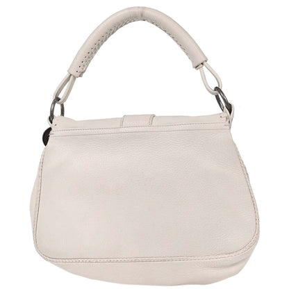 Christian Dior White Leather Gaucho Saddle Handbag