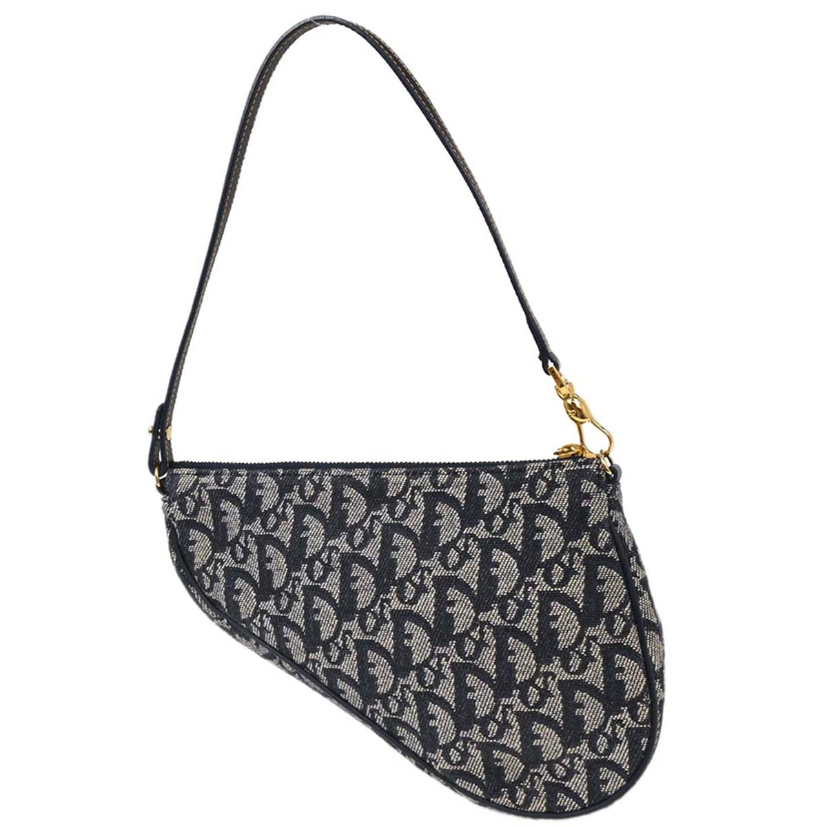 Christian Dior Navy Trotter Saddle Handbag
