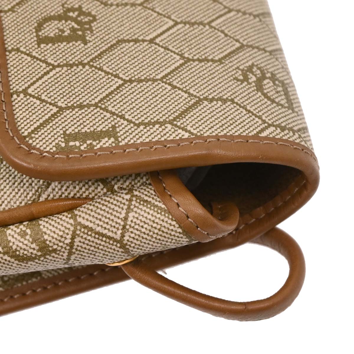 Christian Dior Beige Honeycomb Shoulder Bag