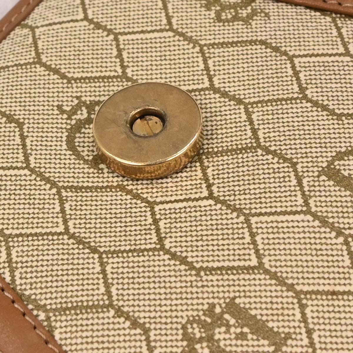 Christian Dior Beige Honeycomb Shoulder Bag