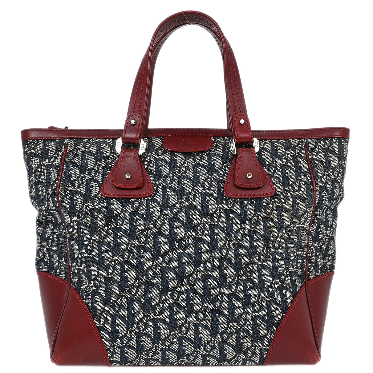 Christian Dior Navy Bordeaux Trotter Tote Bag