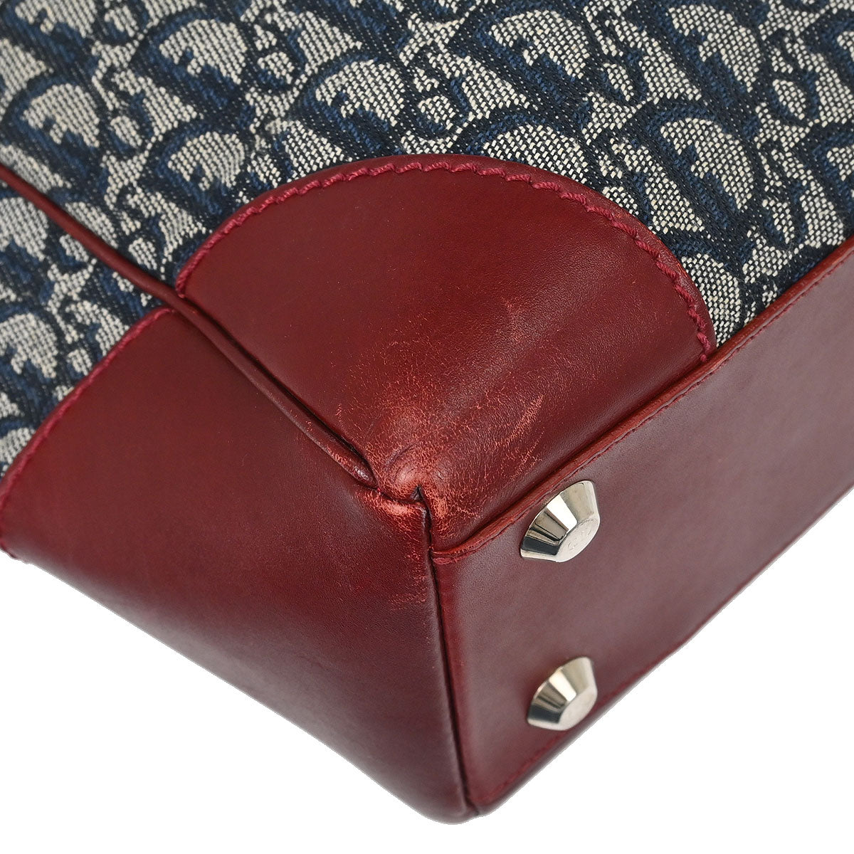 Christian Dior Navy Bordeaux Trotter Tote Bag