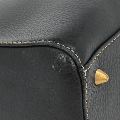 Christian Dior Black Calfskin Lady Dior 2way Shoulder Handbag