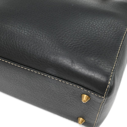 Christian Dior Black Calfskin Lady Dior 2way Shoulder Handbag