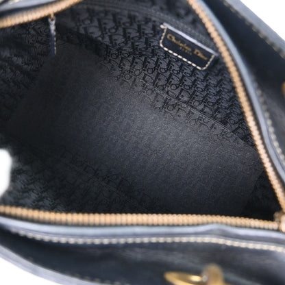 Christian Dior Black Calfskin Lady Dior 2way Shoulder Handbag