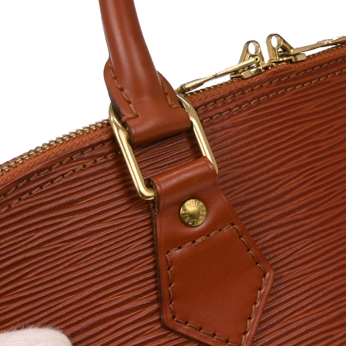 Louis Vuitton Brown Epi Alma Handbag M52143