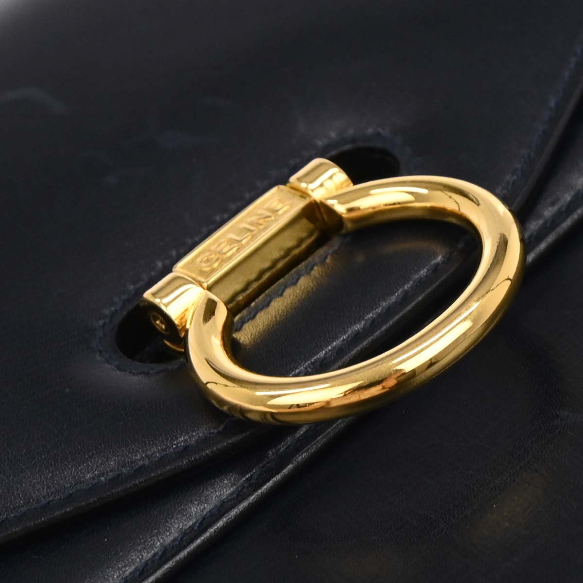 Celine Navy Leather Handbag