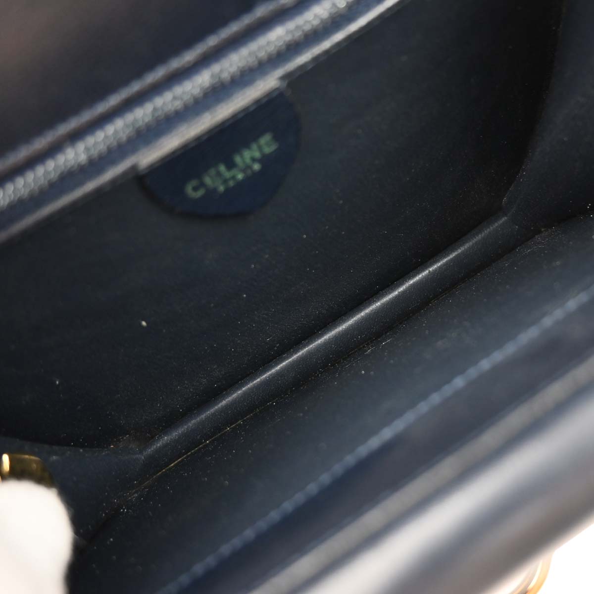 Celine Navy Leather Handbag