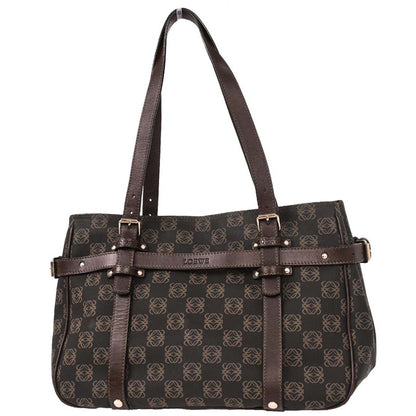 Loewe Brown PVC Anagram Handbag