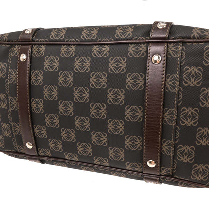 Loewe Brown PVC Anagram Handbag