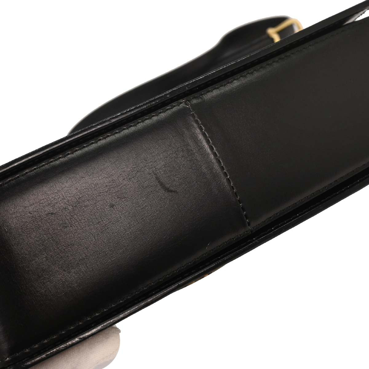 Celine Black Leather Shoulder Bag