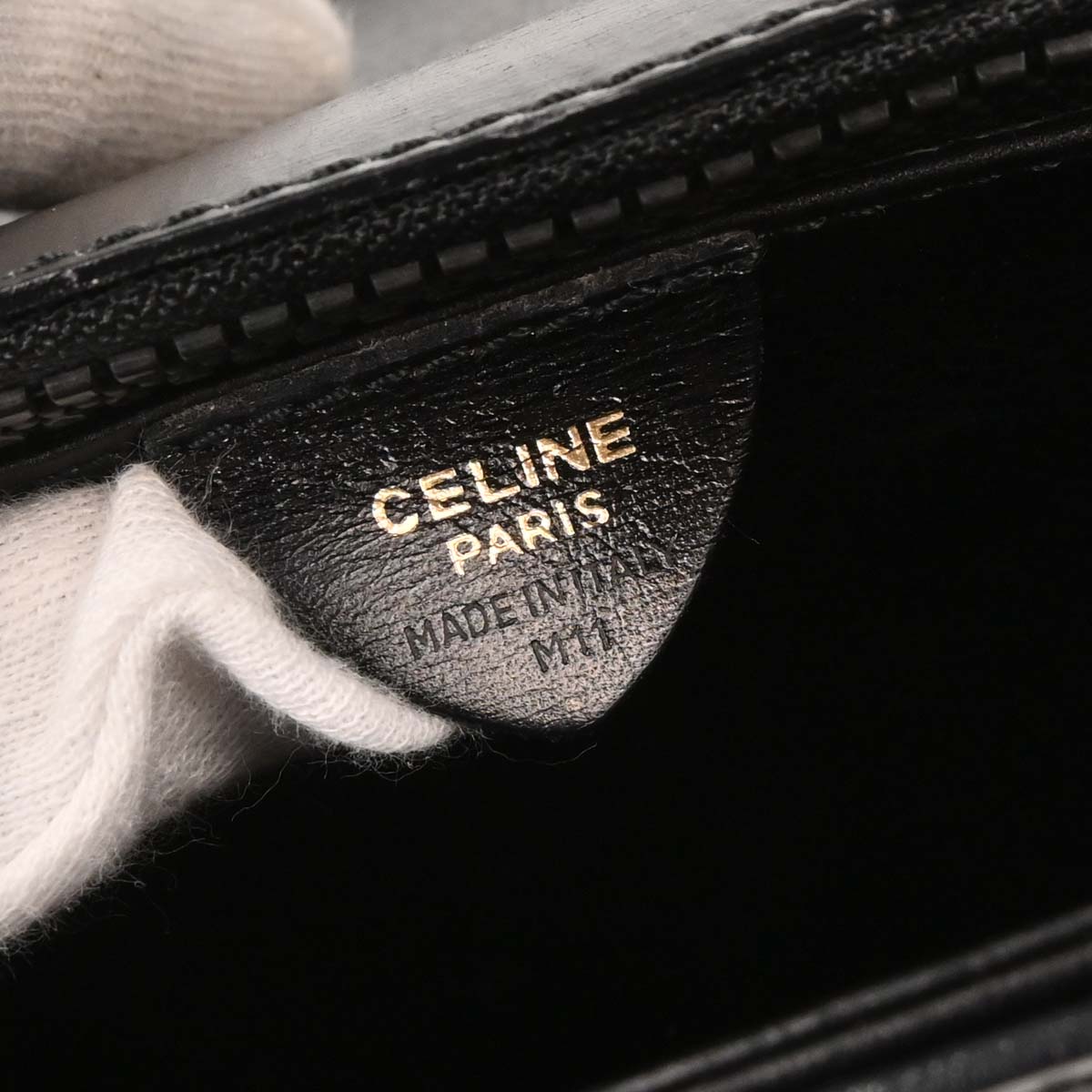 Celine Black Leather Shoulder Bag