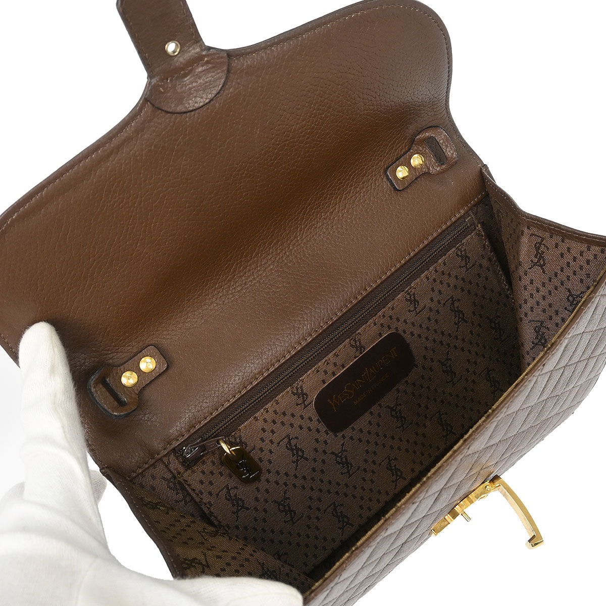 Yves Saint Laurent Brown Shoulder Bag