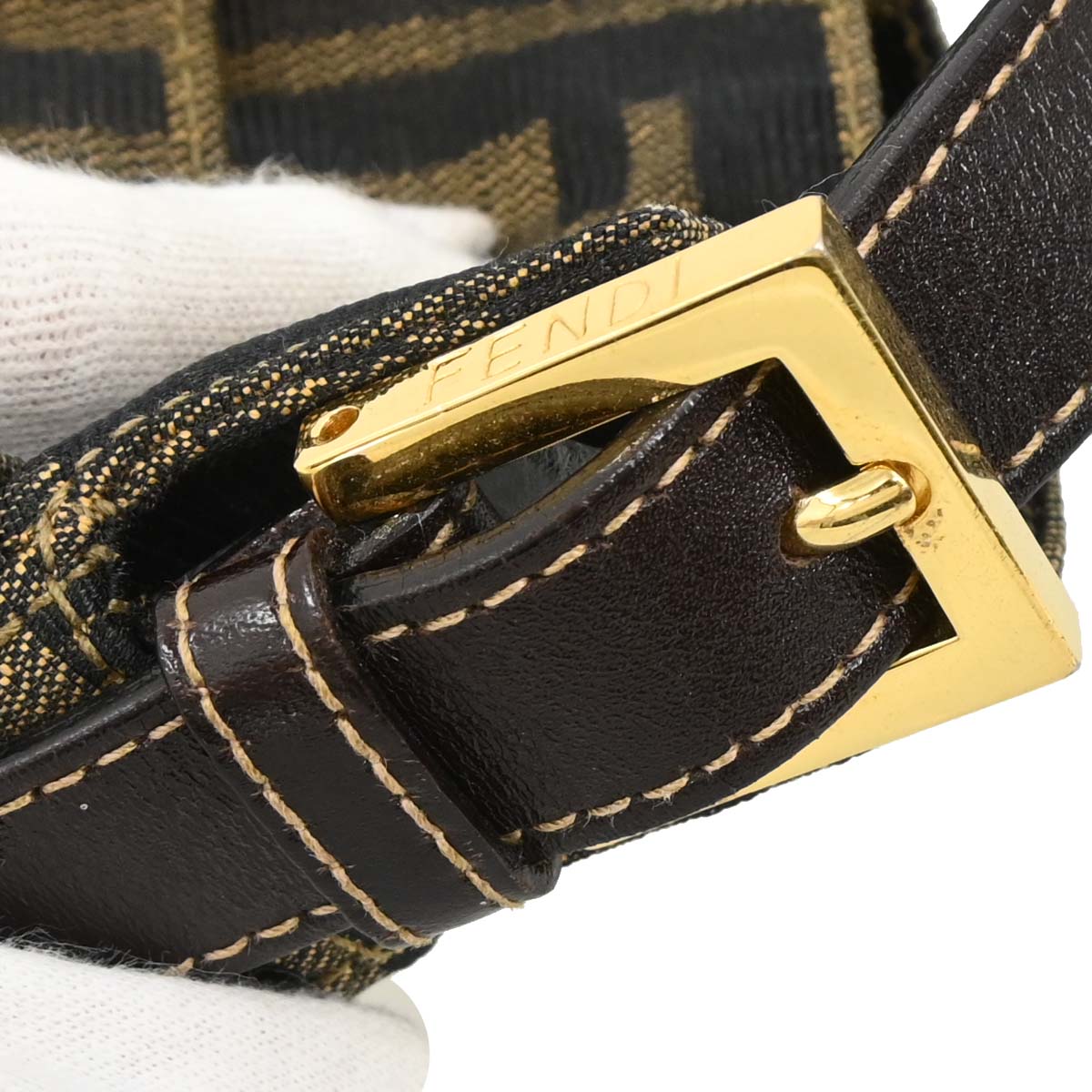 Fendi Brown Zucca Shoulder Bag