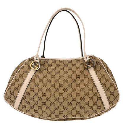 Gucci Beige White GG Tote Bag
