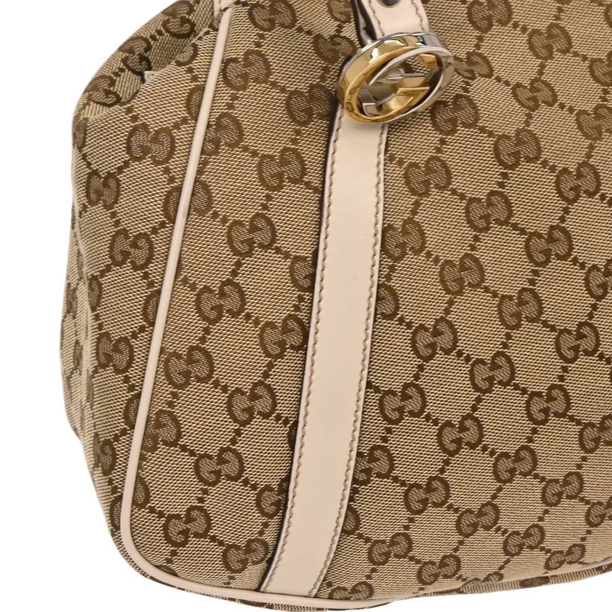 Gucci Beige White GG Tote Bag