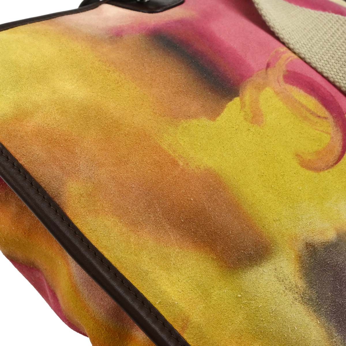 Chanel 2014-2015 Yellow Suede Flap Shoulder Bag