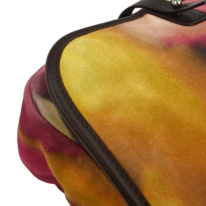 Chanel 2014-2015 Yellow Suede Flap Shoulder Bag