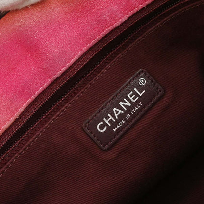 Chanel 2014-2015 Yellow Suede Flap Shoulder Bag
