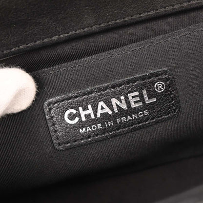 Boy Chanel Black Lambskin Chevron Medium Shoulder Bag