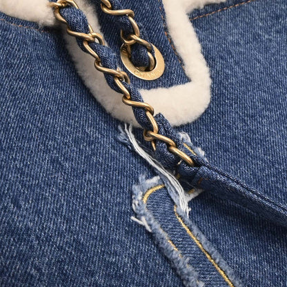 Chanel 2019 Blue Denim Medium Deauville 2way Shoulder Tote Bag