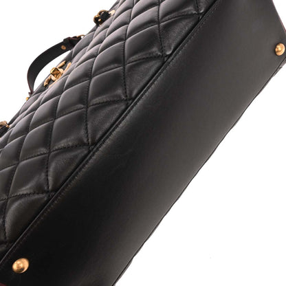 Chanel 2012-2013 Black Lambskin Tote Chain Handbag