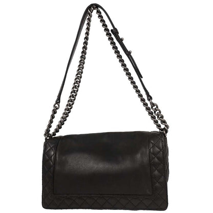 Boy Chanel 2013-2014 Black Calfskin New Medium Shoulder Bag